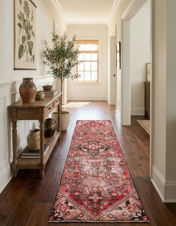 2' 4 x 9' Hand Knotted Ultra Vintage Persian Wool Runner Rug