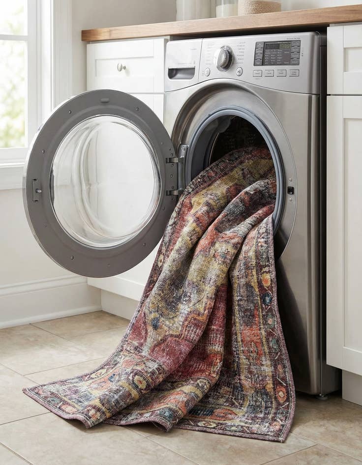 Detail image of  5' 3 x 8'  Washable Maahru Rug