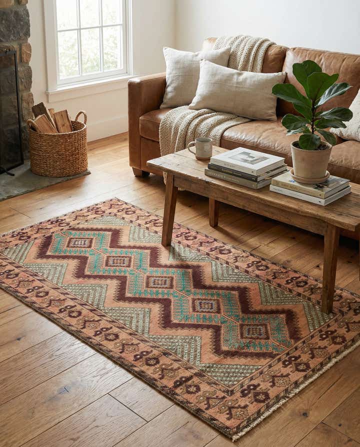 3' 6 x 6' 1 Hand Knotted Ultra Vintage Persian Wool Rug