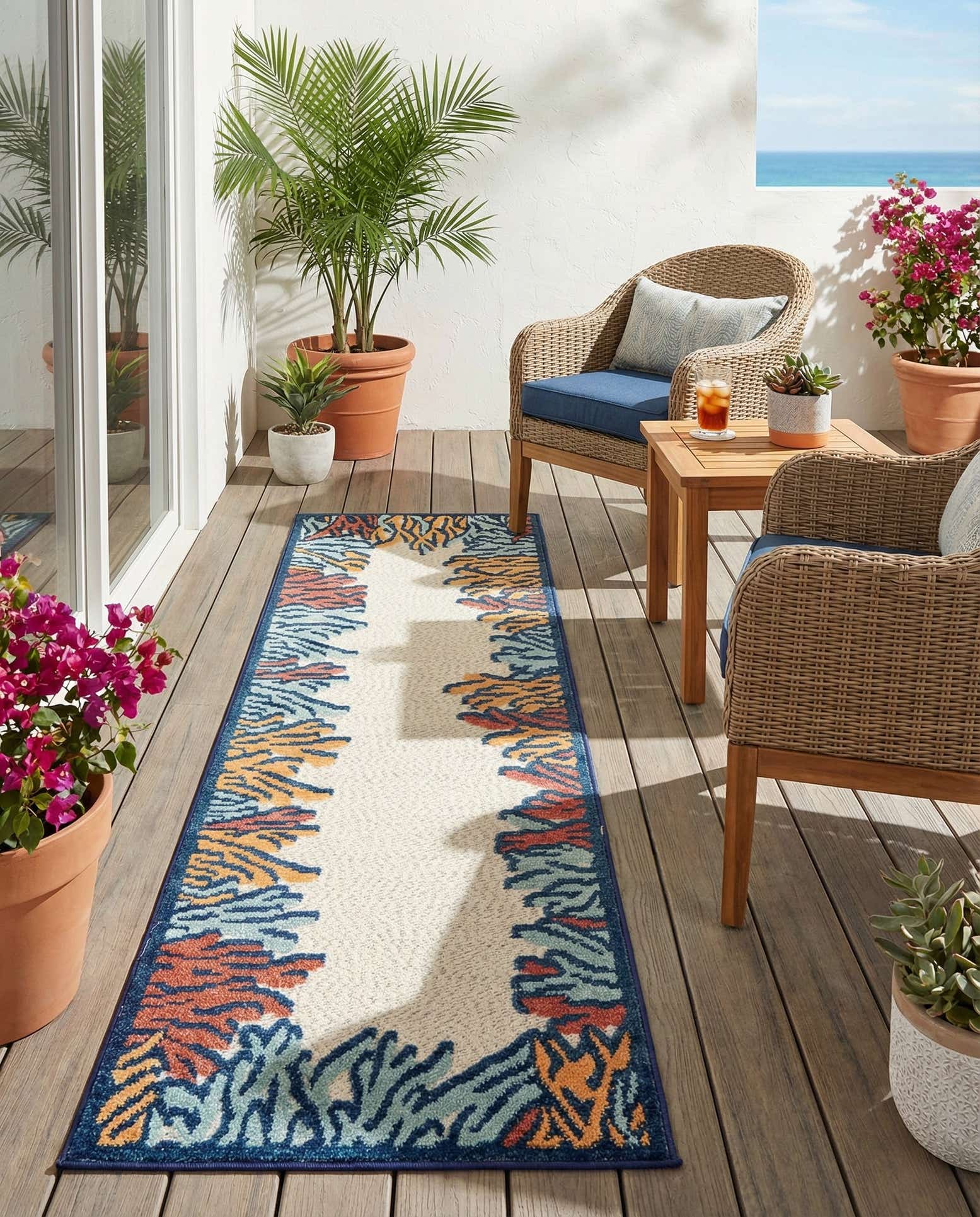 2' x 8' Easy-Clean Belize Indoor / Outdoor Runner Rug
