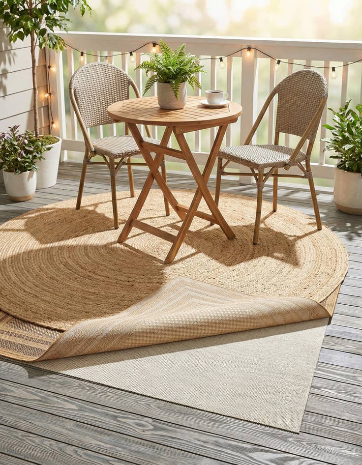 Detail image of 4' x 4' Round Uni-Eco Outdoor Rug Pad