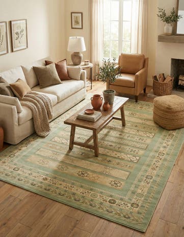 Light Green Kashkuli Gabbeh Rug