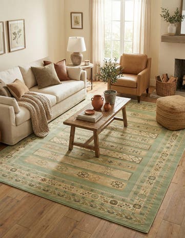 Light Green Kashkuli Gabbeh Rug
