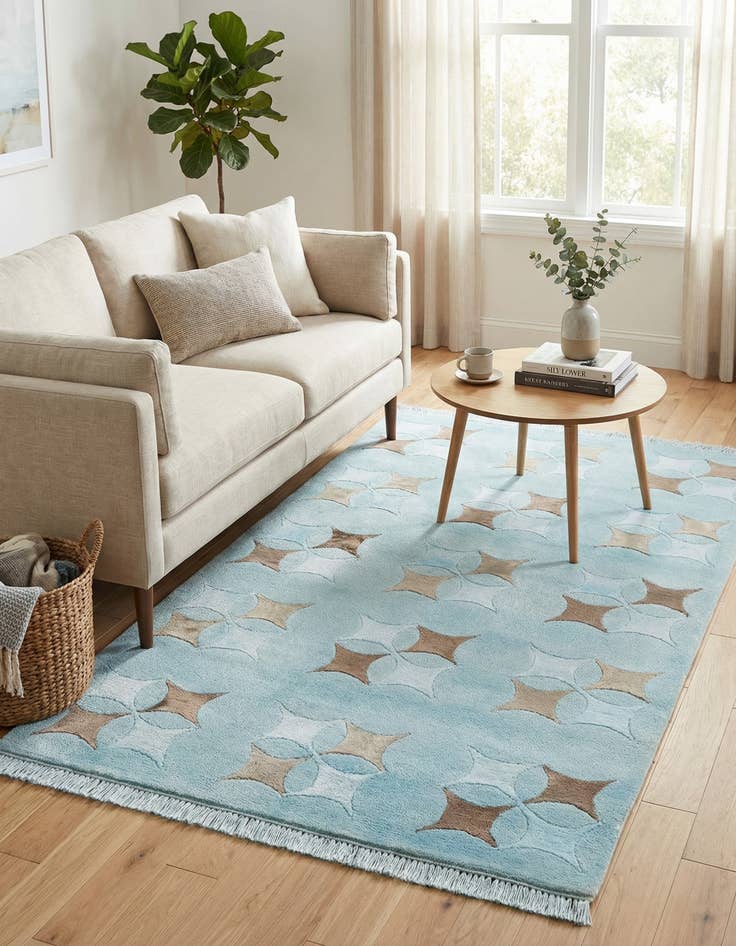 Detail image of 2' 11 x 4' 11  Hand Knotted Darya Wool Rug