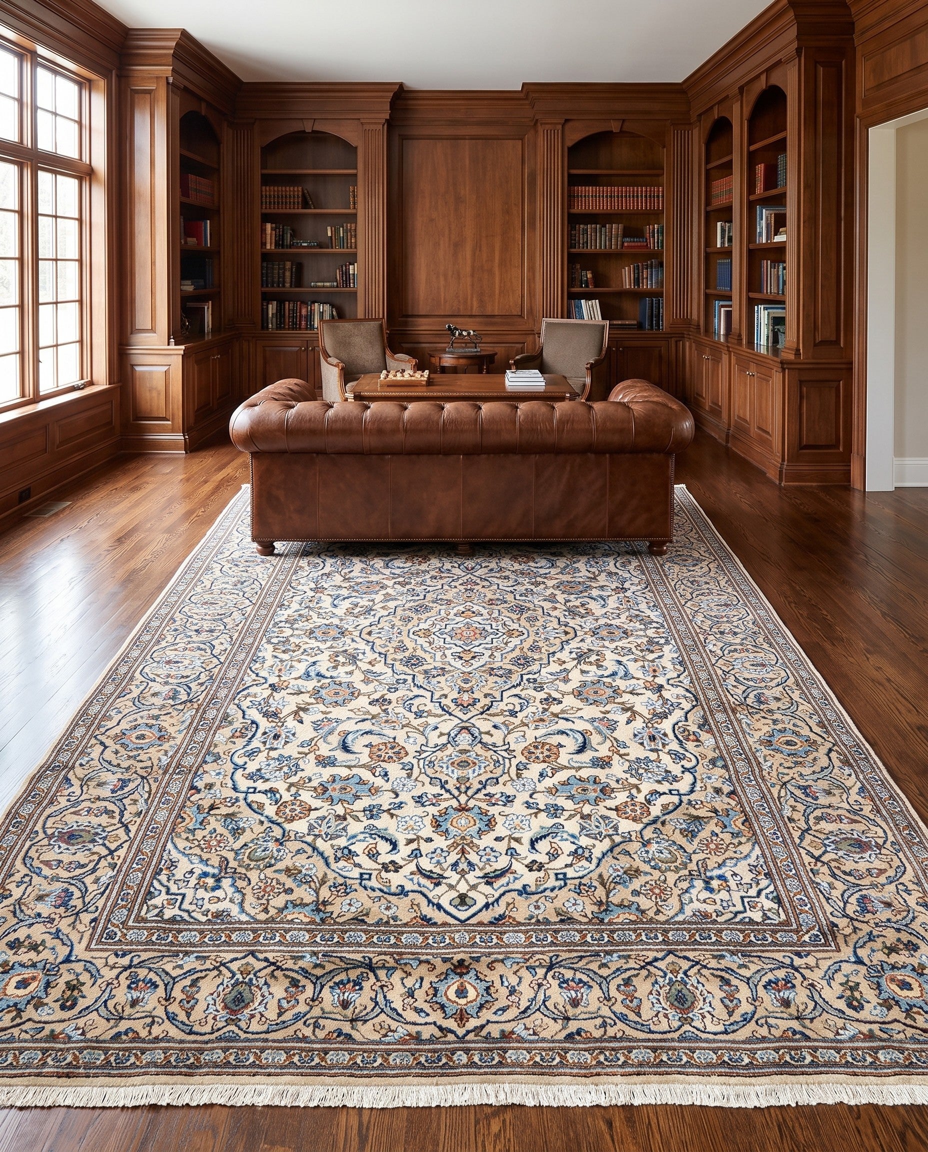 8' x 11' 6 Kashan Wool Rug