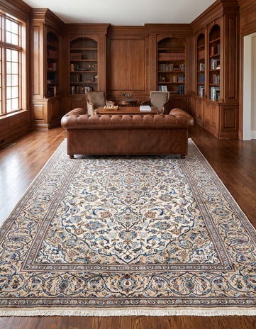 8' x 11' 6 Kashan Wool Rug