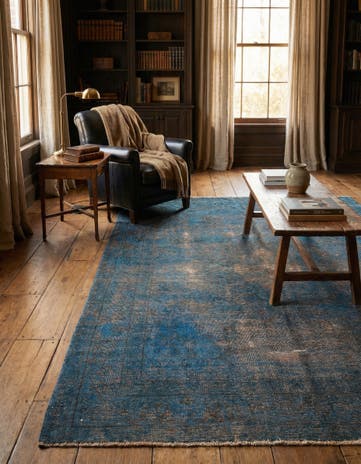 4' 7 x 6' 5 Hand Knotted Ultra Vintage Persian Wool Rug