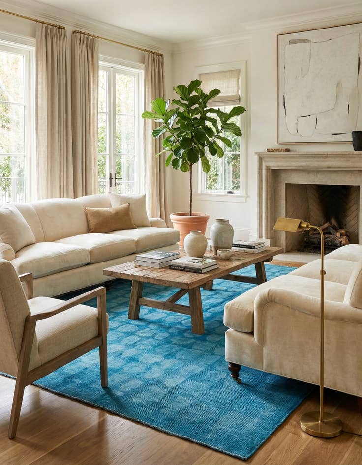 Detail image of 8' x 10' 5  Hand Knotted Darya Wool Rug