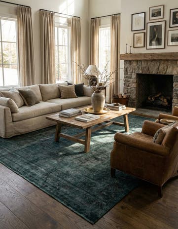 9' 7 x 12' 10 Hand Knotted Ultra Vintage Persian Wool Rug
