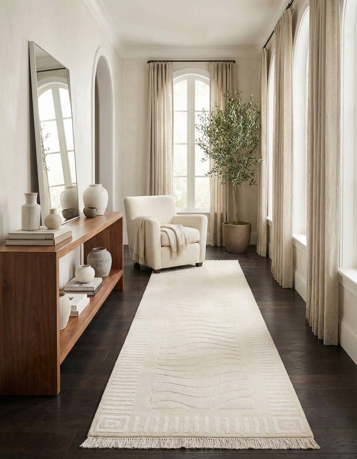 Detail image of 2' 11 x 9' 10  Hand Knotted Darya Wool Runner Rug