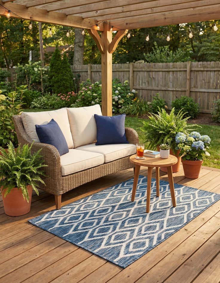 Detail image of  2' x 3'  Washable Jill Zarin Turks and Caicos Indoor / Outdoor Rug