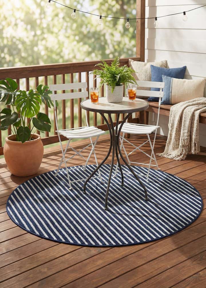 5' x 5' Easy-Clean Sabrina Soto Indoor / Outdoor Round Rug