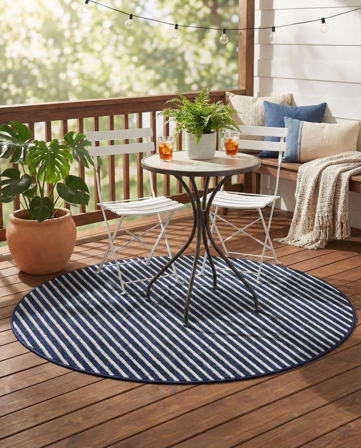 5' x 5' Easy-Clean Sabrina Soto Indoor / Outdoor Round Rug