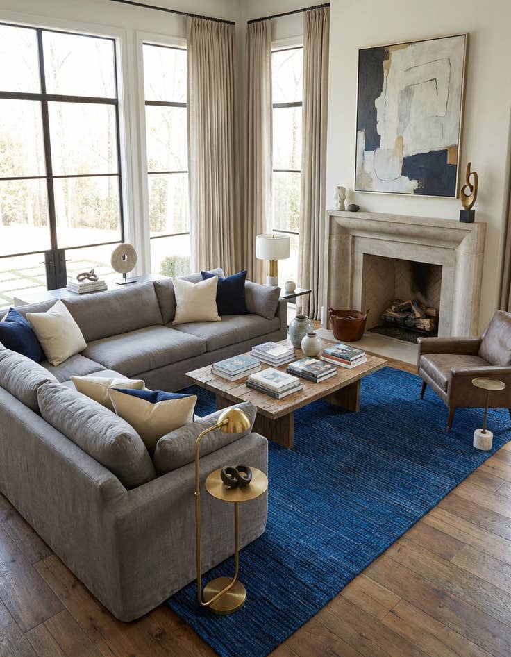 Detail image of 7' 7 x 9' 9  Hand Knotted Darya Wool Rug