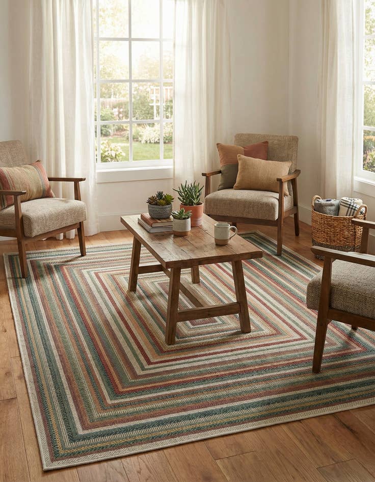 Detail image of  6' x 9'  Washable Baja Indoor / Outdoor Rug