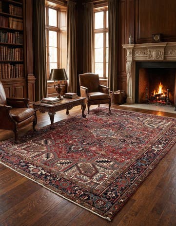 8' 2 x 11' 4 Hand Knotted Mehraban Persian Wool Rug
