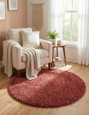 3' x 3' Zermatt Shag Round Rug