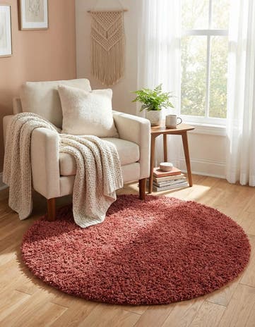 3' x 3' Zermatt Shag Round Rug