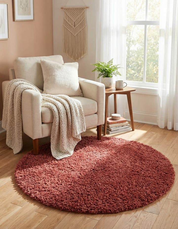 3' x 3' Zermatt Shag Round Rug