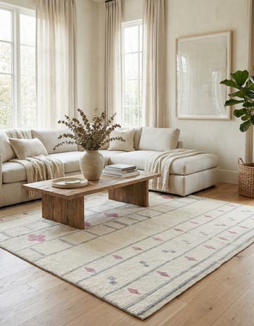 9' 2 x 12' 6 Hand Knotted Moroccan Wool Rug