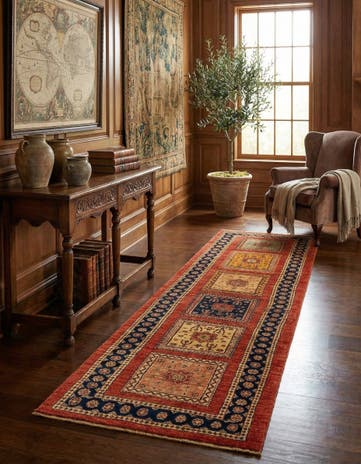 2' 8 x 9' 11 Luribaft Wool Runner Rug