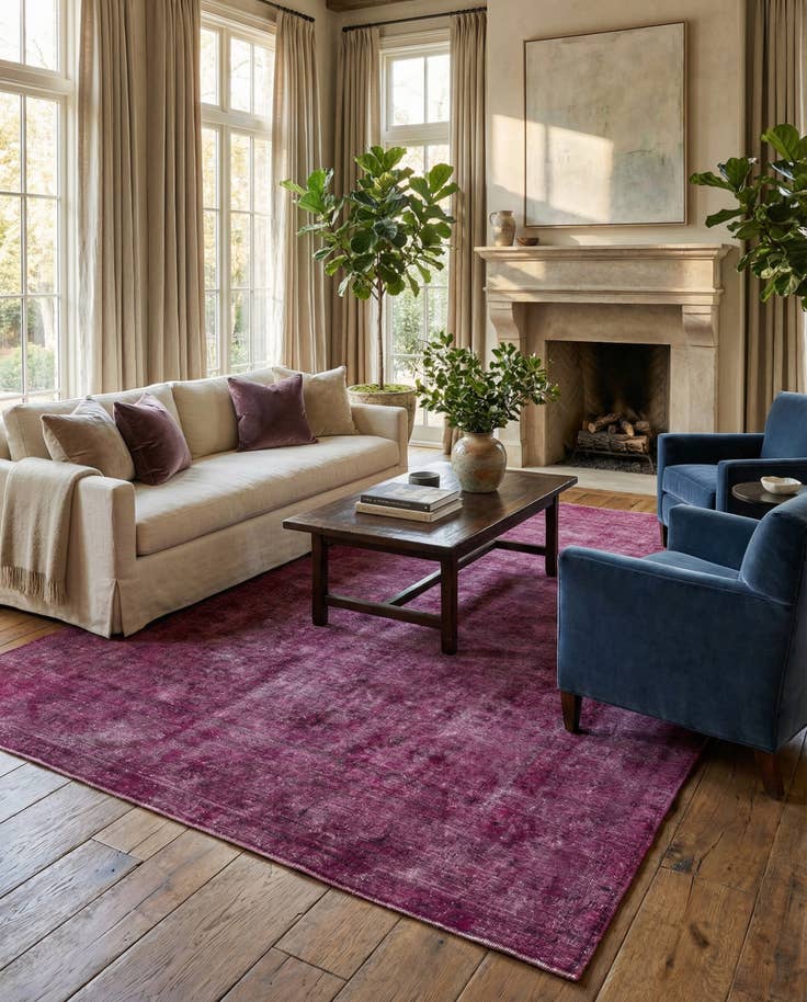 Detail image of 245cm x 345cm Hand Knotted Ultra Vintage Persian Wool Rug