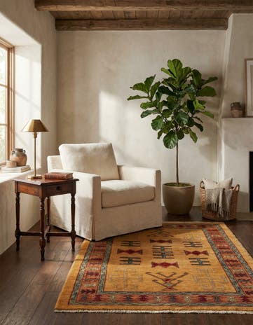 3' 4 x 5' Hand Knotted Ziegler Wool Rug