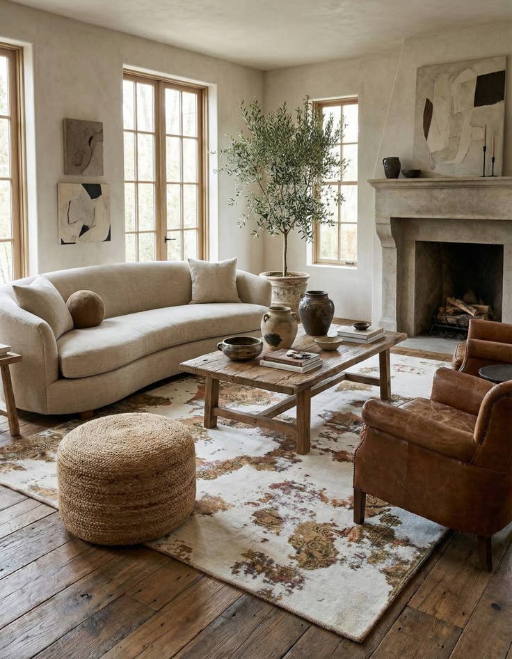 Detail image of 6' 2 x 8' 7 Hand Knotted Ultra Vintage Persian Wool Rug