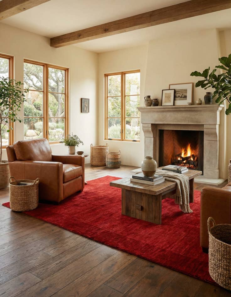 Detail image of  4' 9 x 6' 7  Hand Knotted Gabbeh Wool Rug