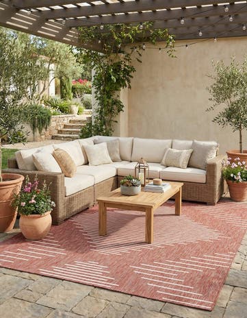 7' 10 x 10' Easy-Clean Modern Indoor / Outdoor Rug