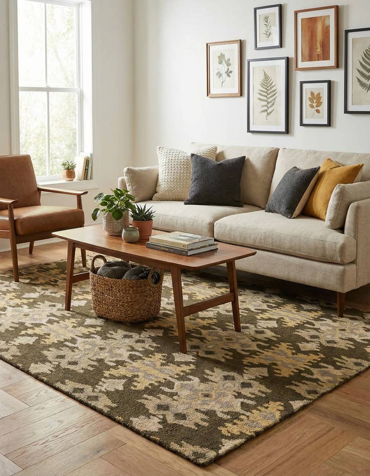 Detail image of 5' 2 x 8' Luna Wool Rug