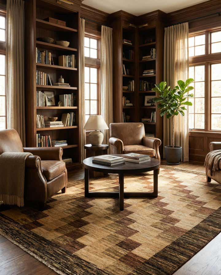 5' 6 x 7' 7 Hand Knotted Modern Ziegler Oriental Rug