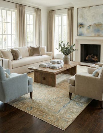 8' 10 x 11' 5 Hand Knotted Ultra Vintage Persian Wool Rug