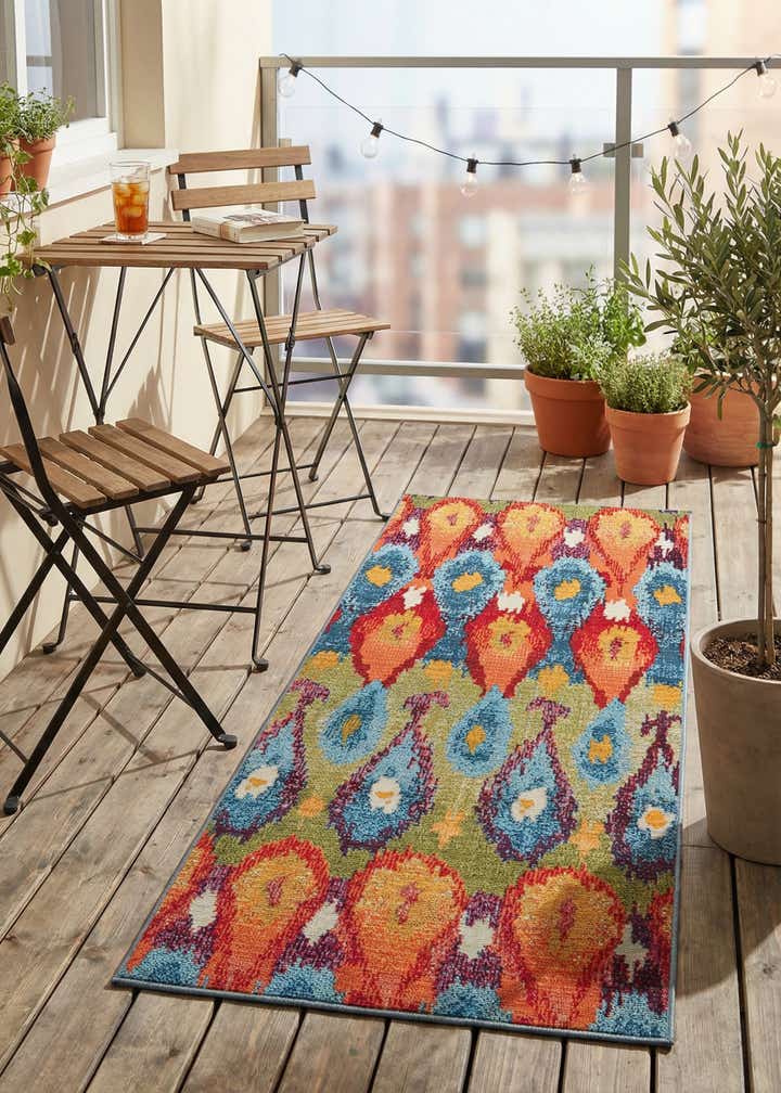 2' x 5' Easy-Clean Modern Indoor / Outdoor Runner Rug
