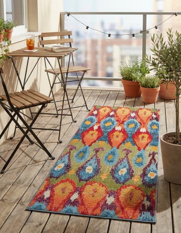 2' x 5' Easy-Clean Modern Indoor / Outdoor Runner Rug