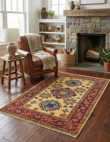 2' 8 x 4' Hand Knotted Kazak Rug