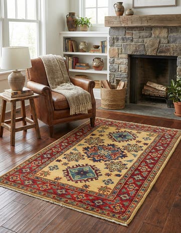 2' 8 x 4' Hand Knotted Kazak Rug