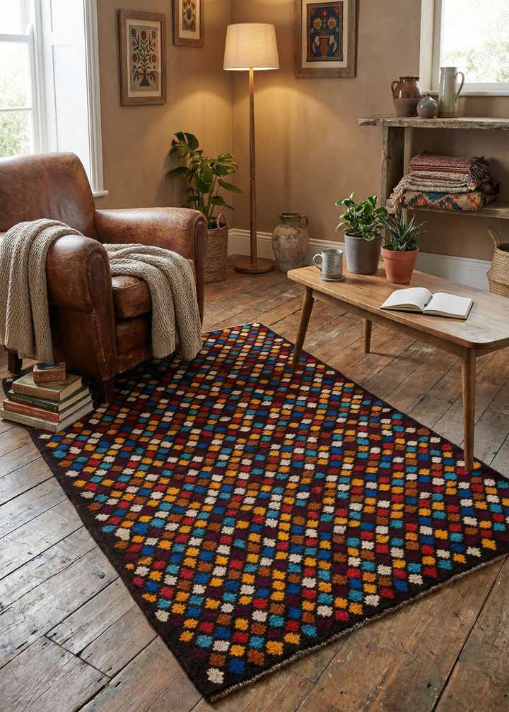 4' x 5' 10 Hand Knotted Balouch Wool Rug