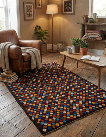 4' x 5' 10 Hand Knotted Balouch Wool Rug