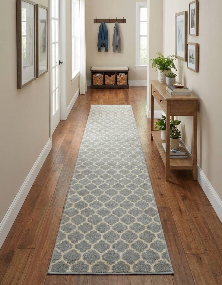 Detail image of  2' 7 x 19' 8 Lattice Runner Rug