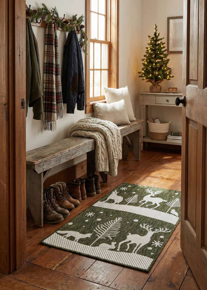 2' x 3' Easy-Clean Holiday Indoor / Outdoor Rug