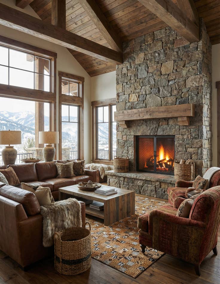 Detail image of 5' 1 x 8' Cowhide Leather Rug