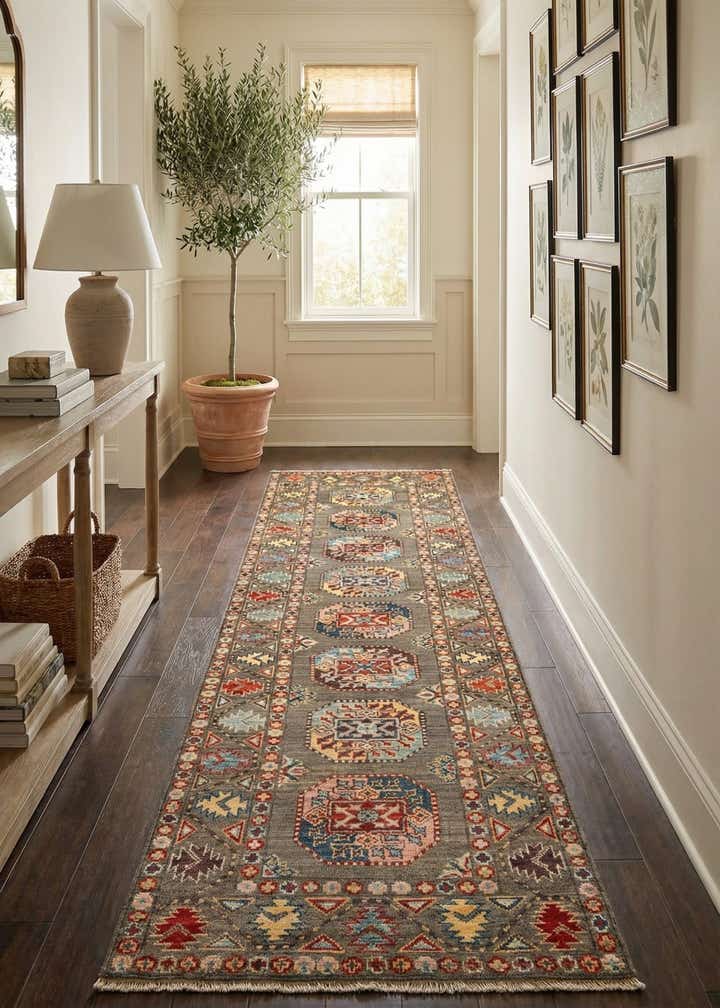 2' 7 x 10' Hand Knotted Kazak Runner Rug