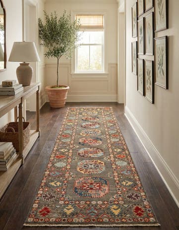 2' 7 x 10' Hand Knotted Kazak Runner Rug
