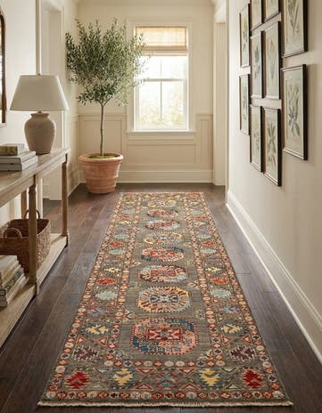 2' 7 x 10' Hand Knotted Kazak Runner Rug