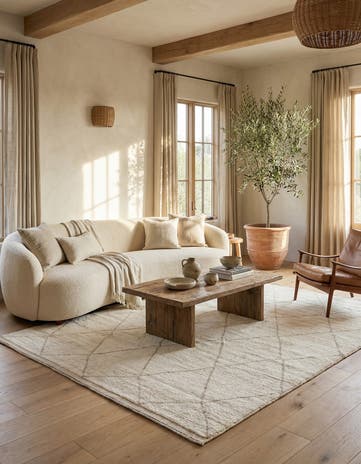 6' 8 x 8' 10 Hand Knotted Moroccan Wool Rug