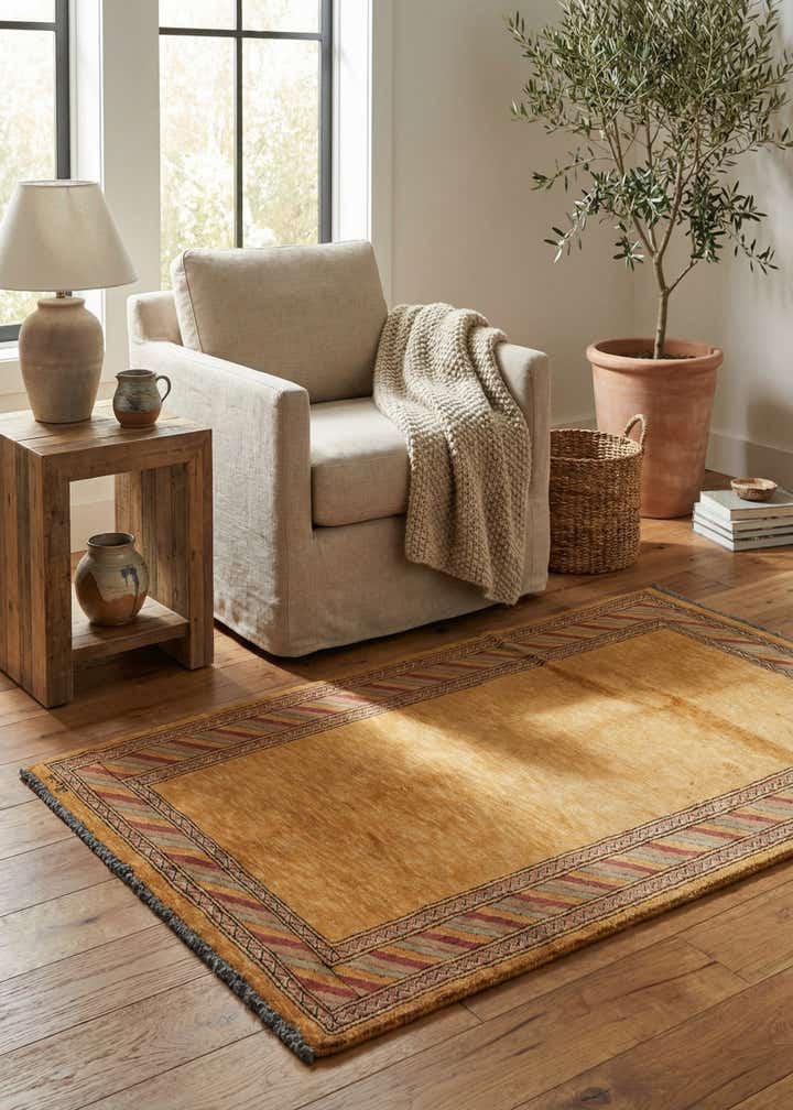 3' 3 x 5' 1 Hand Knotted Kashkuli Gabbeh Oriental Wool Rug