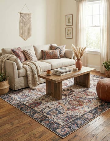 Ivory Washable Timeless Rug