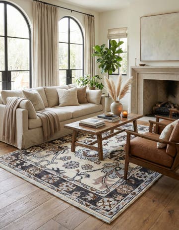 5' 10 x 9' 3 Hand Knotted Moroccan Wool Rug