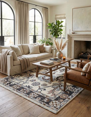 5' 10 x 9' 3 Hand Knotted Moroccan Wool Rug